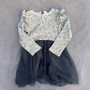 Zara Kids Floral and Black Dress